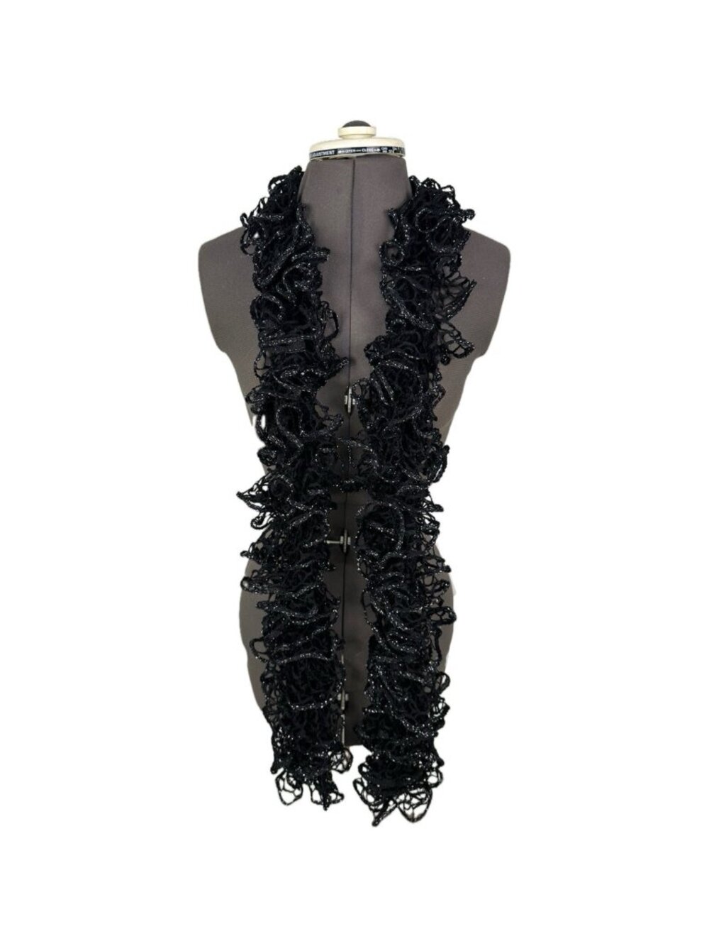 Spider Web Scarf Boa Halloween 66” Black
